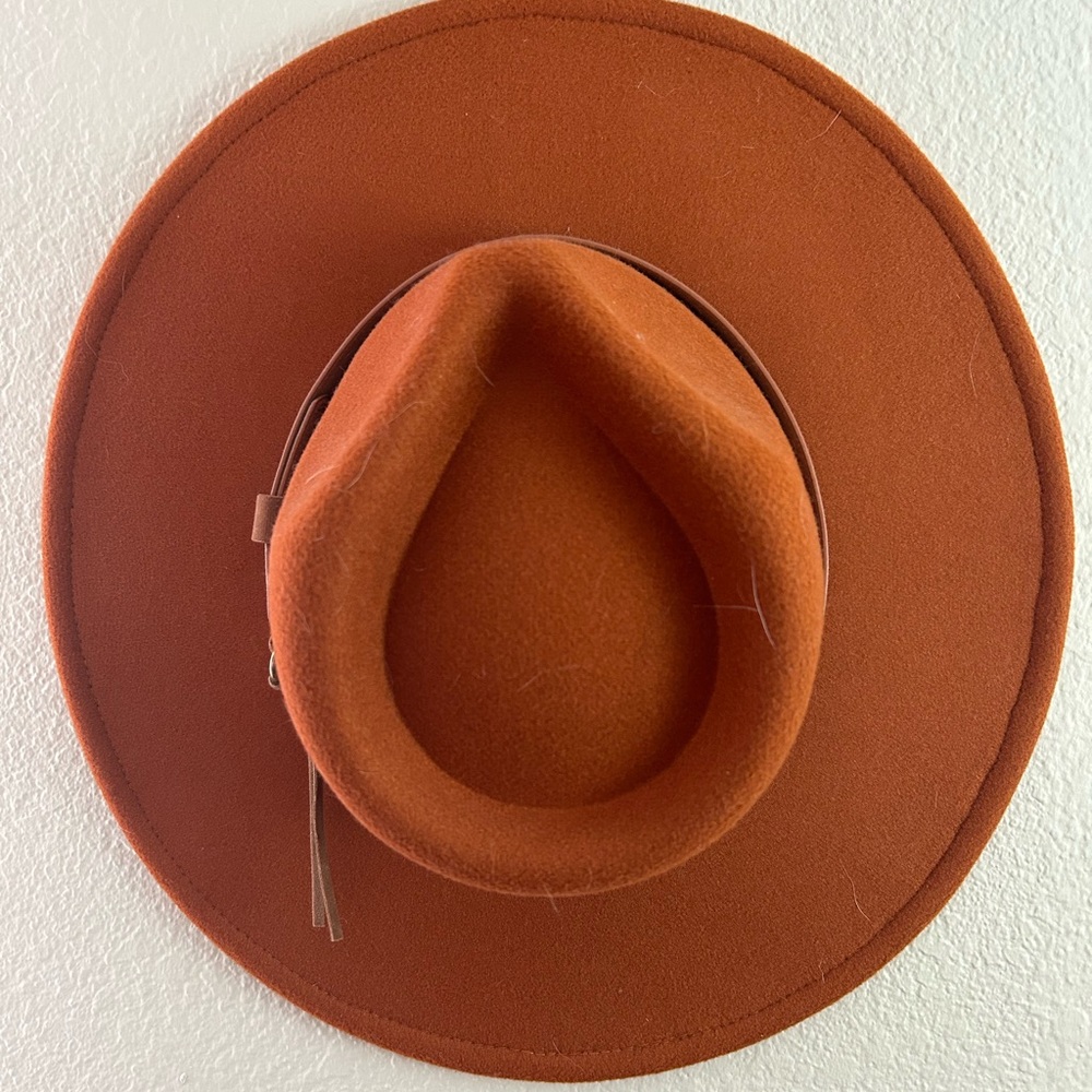 Three Bird Nest Rust Orange Fedora Hat